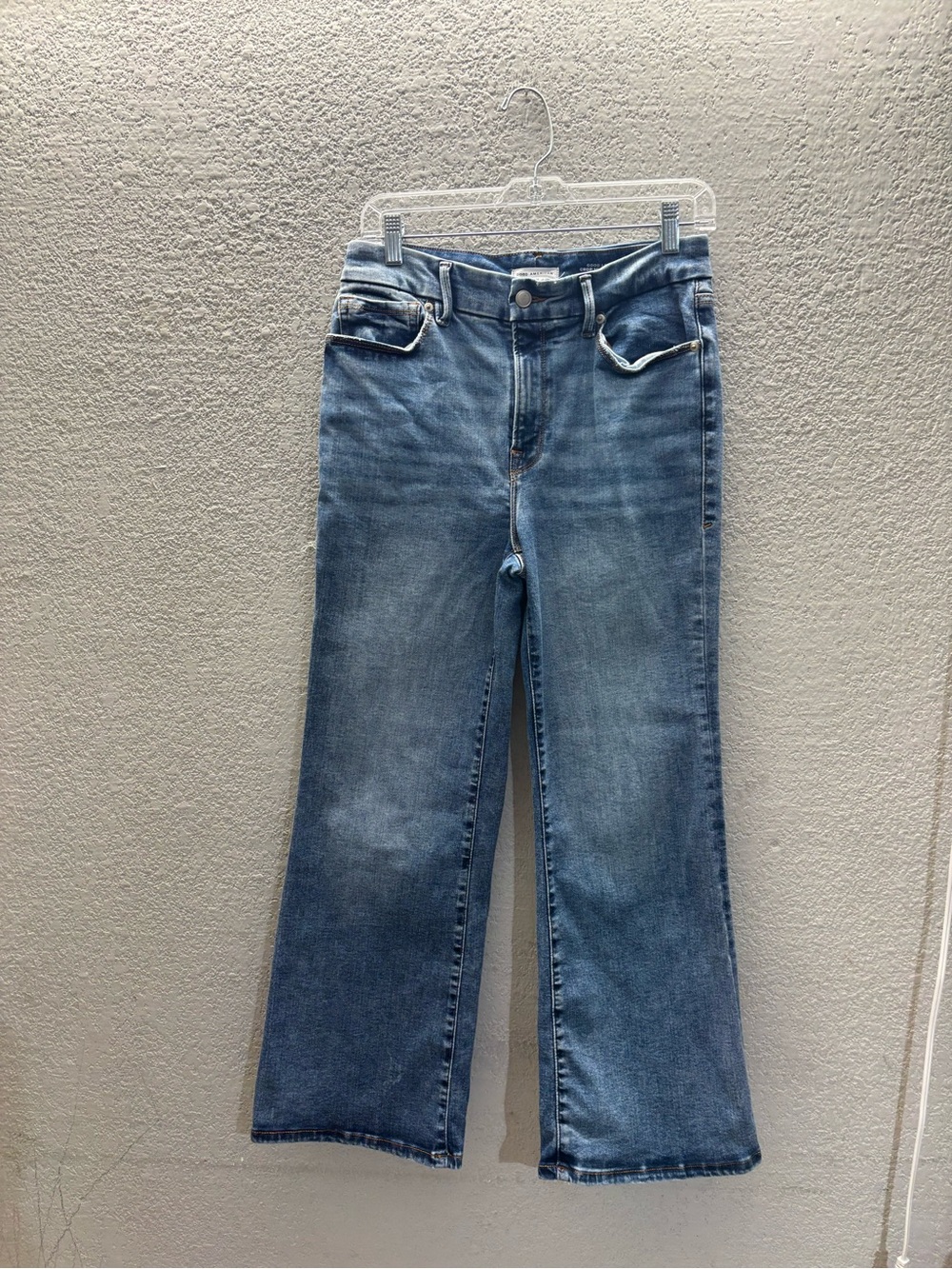 Good American Light Blue Flare Jeans